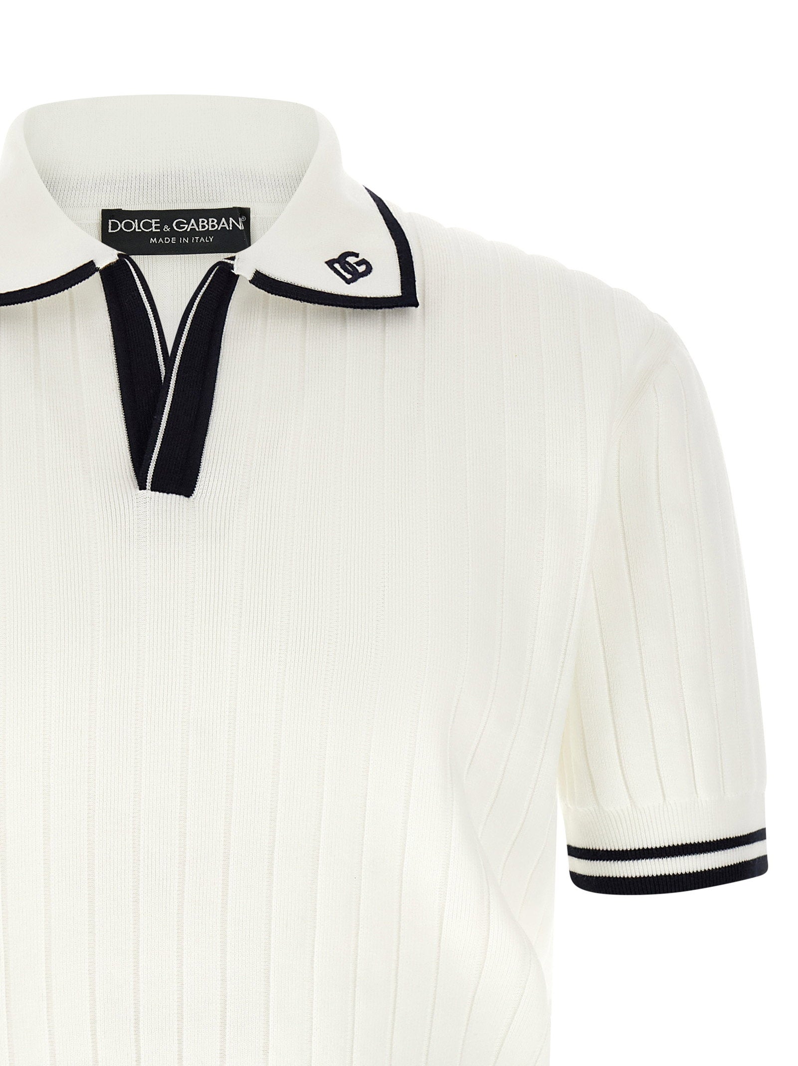 Dolce & Gabbana Flat Ribbed Polo Shirt