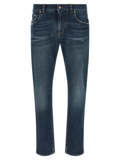 Dolce & Gabbana Logo Patch Jeans