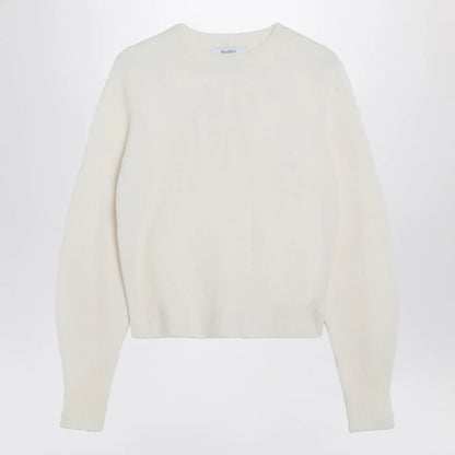 Max Mara Ivory sweater in stretch cashmere knit