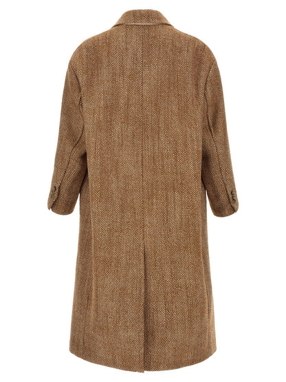 Ami Paris Herringbone Coat