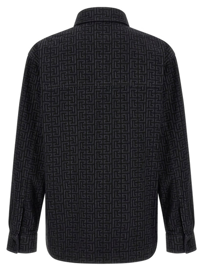 Balmain Monogram Pattern Overshirt