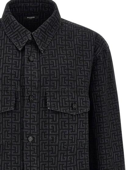 Balmain Monogram Pattern Overshirt