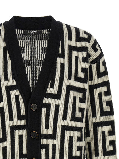 Balmain Monogram Macro Cardigan
