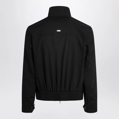 Ami Paris Black zip-up wool jacket