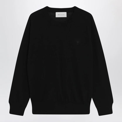 Black Ami de Coeur wool sweater by Ami Paris