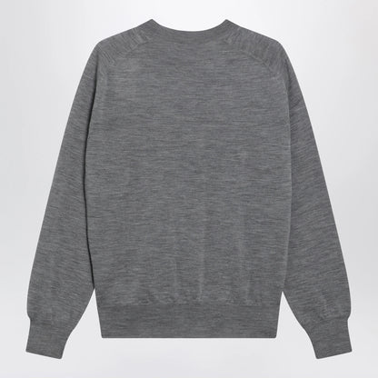 Ami Paris Grey wool Ami de Coeur sweater