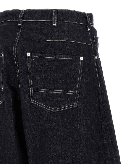 Comme Des Garҫons Homme Contrast Stitching Jeans
