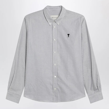 Ami Paris Ami De Coeur striped white shirt