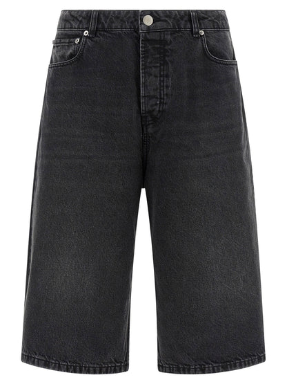Ami Paris Denim Bermuda Shorts