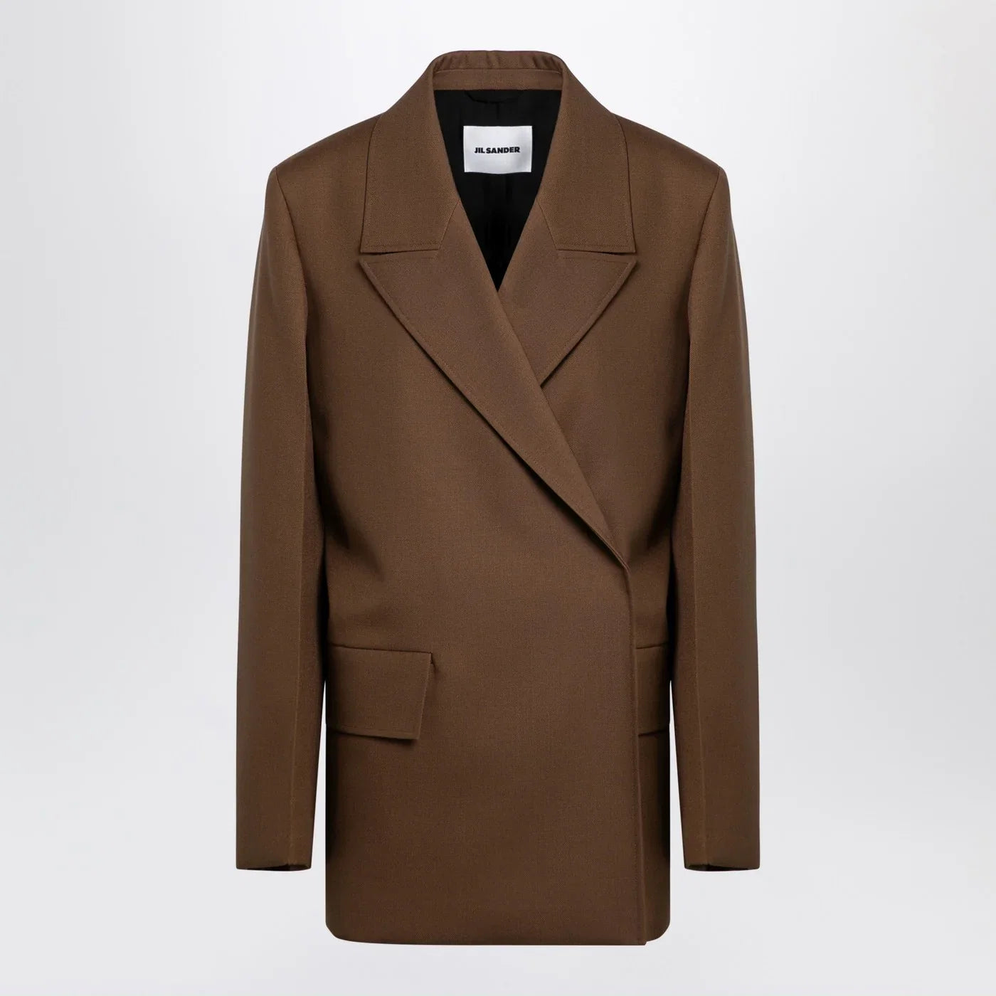 Jil Sander Brown wool double-breasted jacket
