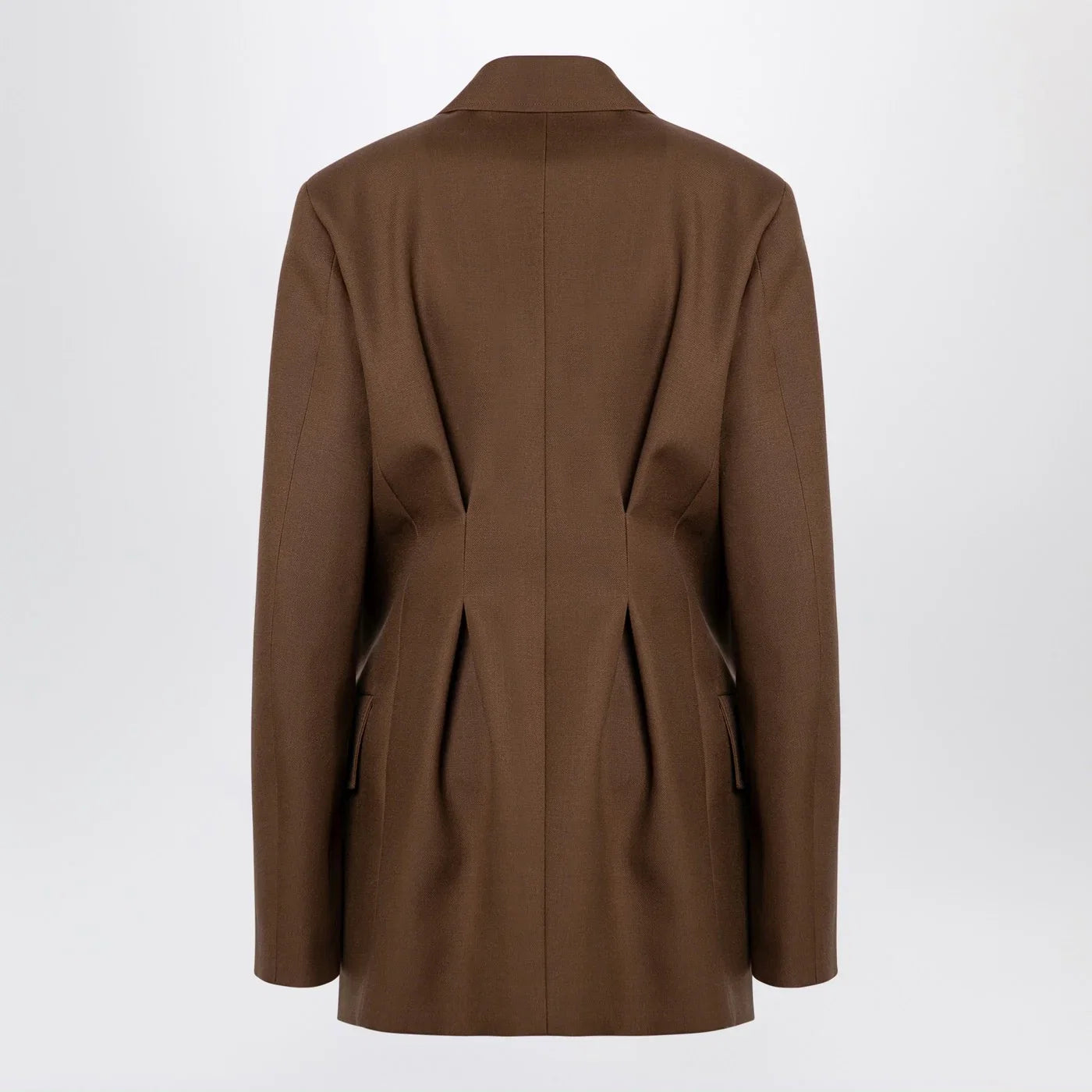 Jil Sander Brown wool double-breasted jacket