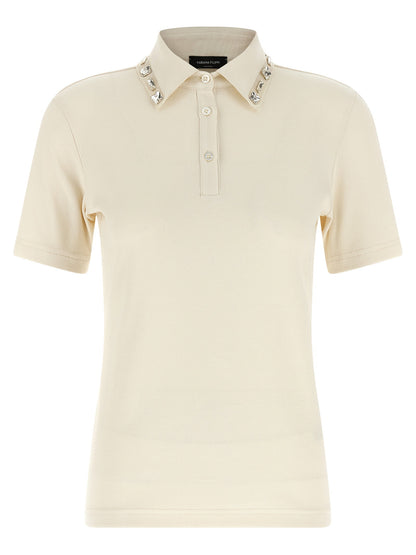 Fabiana Filippi Crystal Collar Polo Shirt