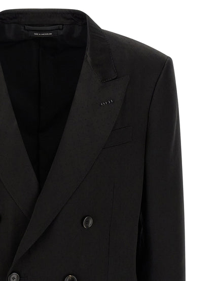 Tom Ford Tone-on-tone Polka Dot Blazer