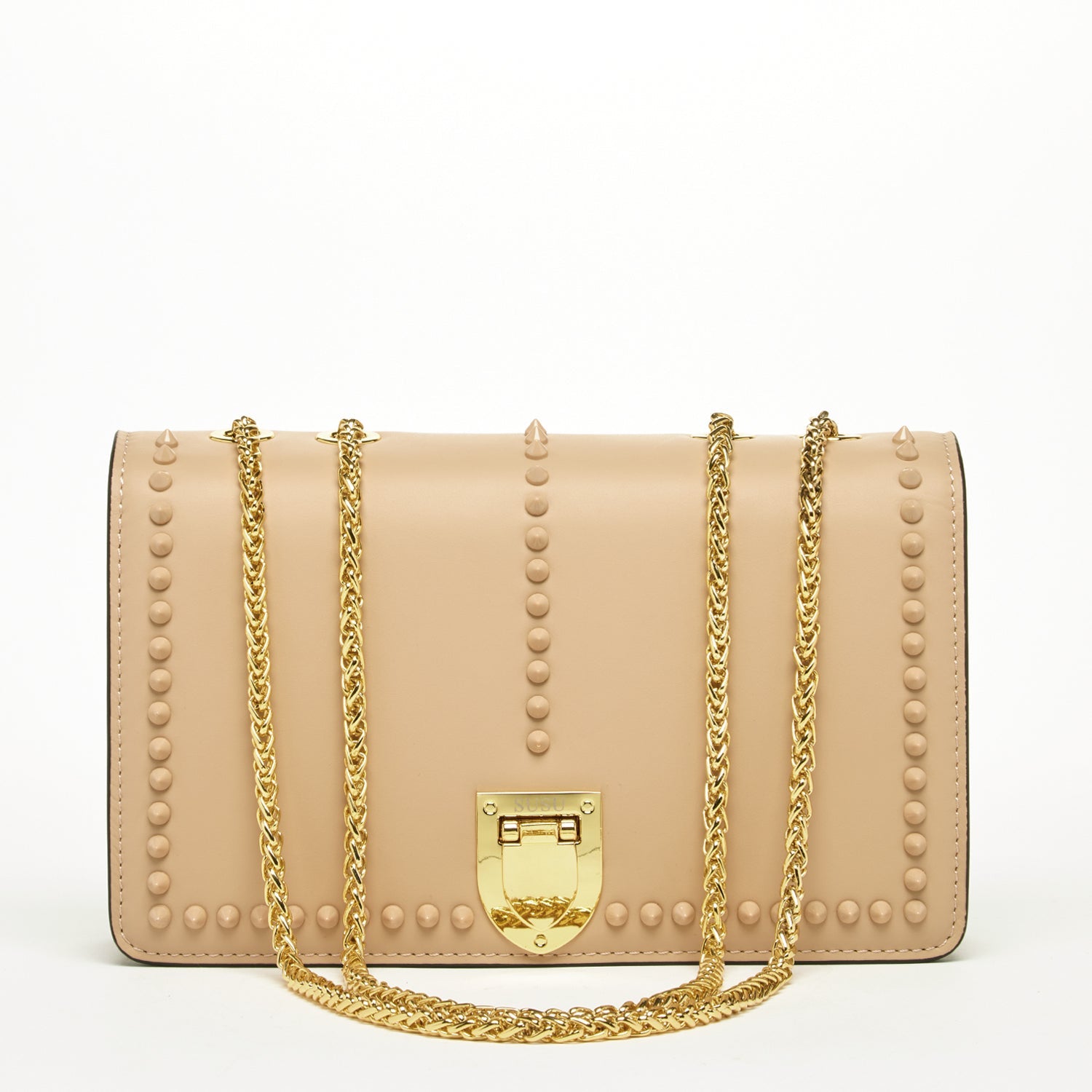 Josie Leather Purse Beige