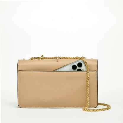 Josie Leather Purse Beige