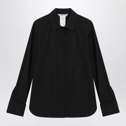 Max Mara Black cotton shirt with logo