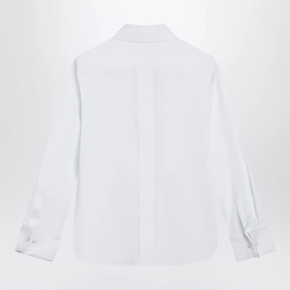 Max Mara White cotton shirt with logo
