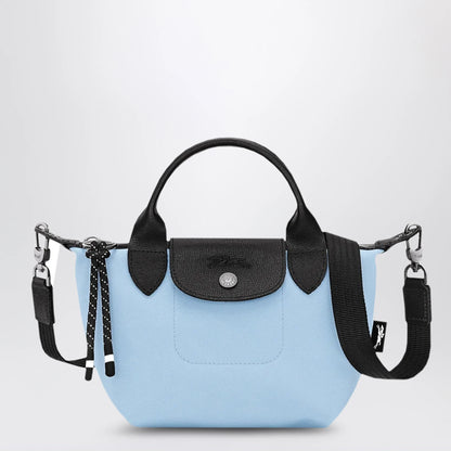 Longchamp XS Le Pliage Energy bag with handle in recycled canvas in Sky blue