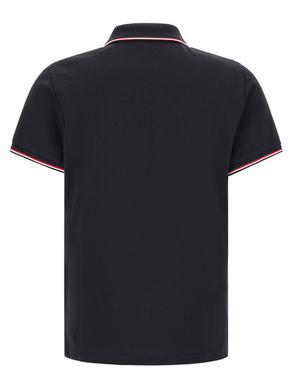 Moncler Tricolor Trim Polo Shirt