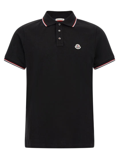Moncler Tricolor Trim Polo Shirt
