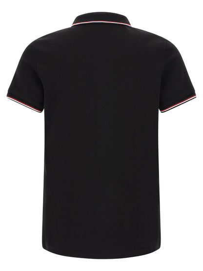 Moncler Tricolor Trim Polo Shirt