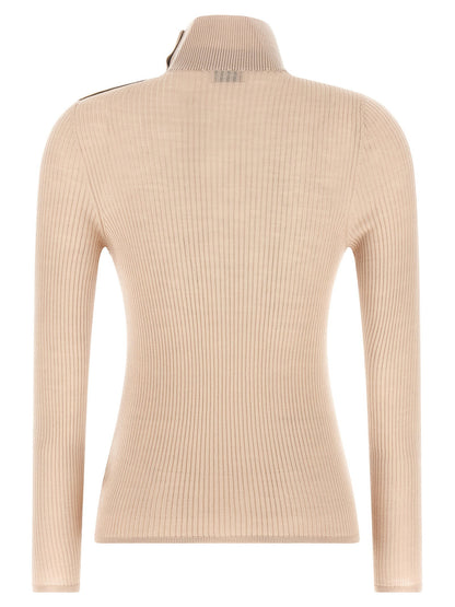 Moncler Textured Wool Turtleneck Sweater