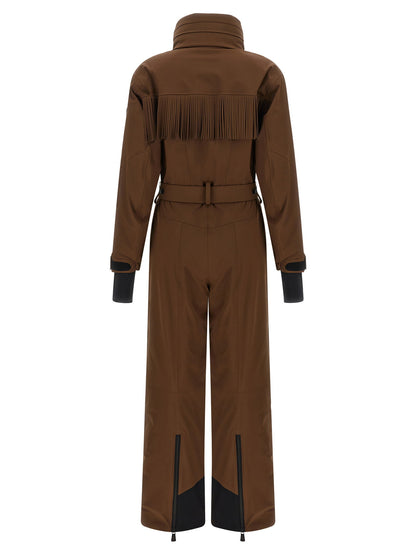 Moncler Grenoble Brown Fringed Ski Suit