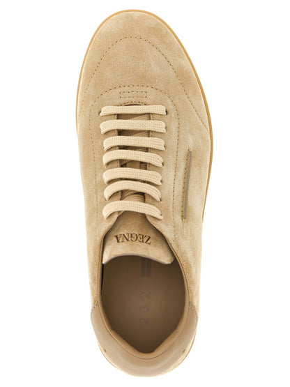 Zegna Low-top Suede Sneakers