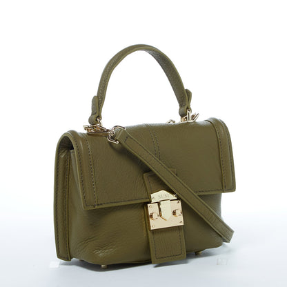 Linda Leather Convertible Backpack Purse Olive Green