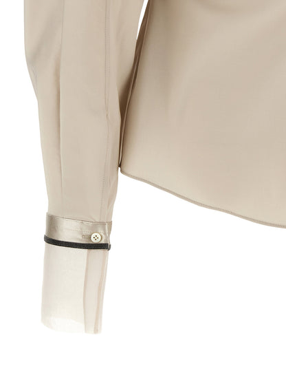 Brunello Cucinelli Shiny Cuffs Shirt