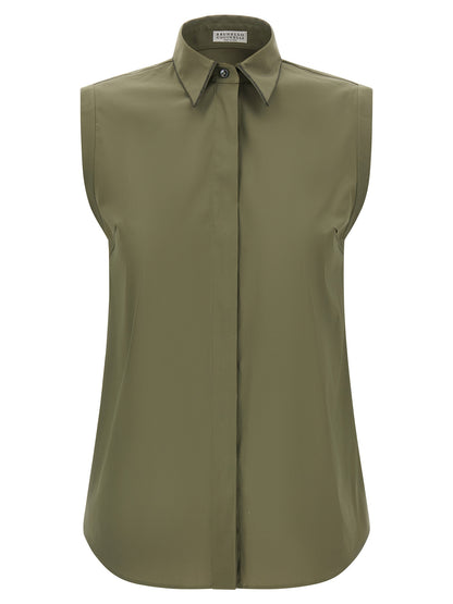 Brunello Cucinelli Shiny Trim Shirt