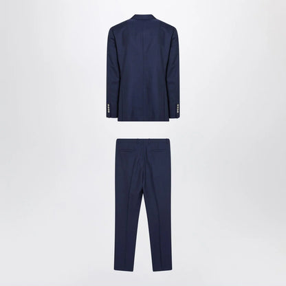 Brunello Cucinelli Blue single-breasted wool suit