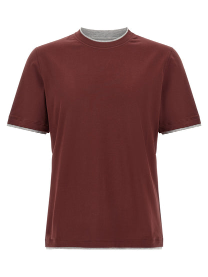 Brunello Cucinelli Faux-layering T-shirt