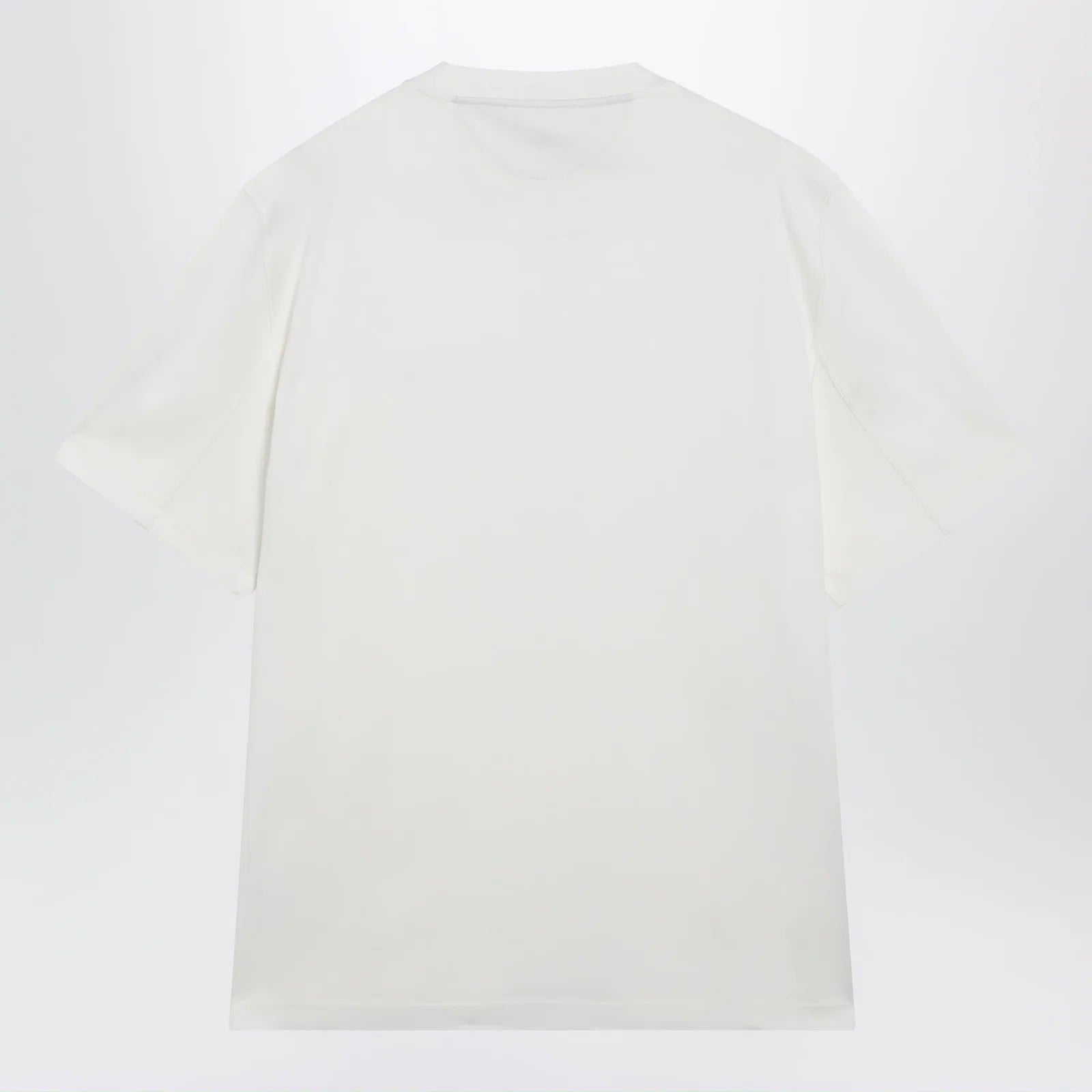 Brunello Cucinelli Crew-neck cotton jersey T-shirt with logo in off white