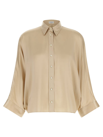 Brunello Cucinelli Monile Satin Shirt