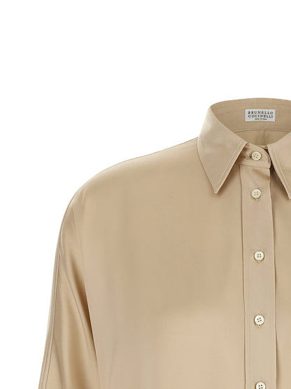 Brunello Cucinelli Monile Satin Shirt