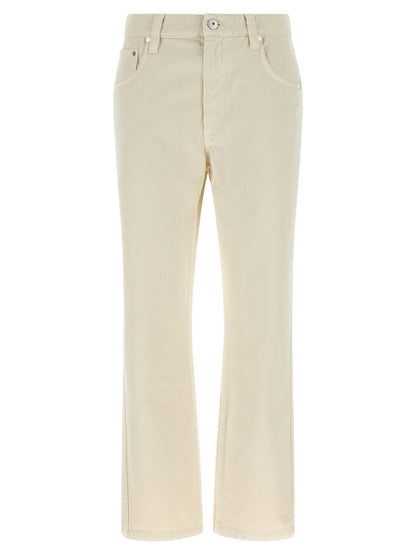 Brunello Cucinelli Beige Shiny Tab Jeans