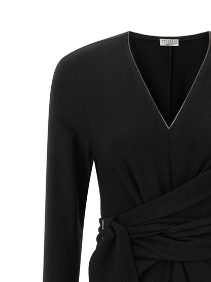 Brunello Cucinelli Shiny Collar Dress
