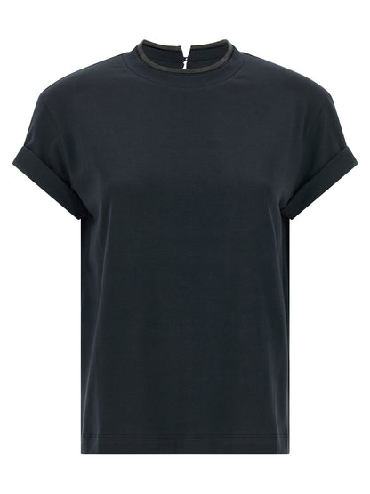 Brunello Cucinelli Shiny Collar T-shirt