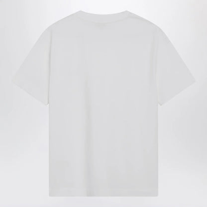 Brunello Cucinelli White cotton T-shirt with Shiny Tab