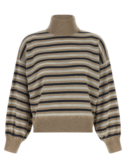 Brunello Cucinelli Sparkling Stripes Sweater