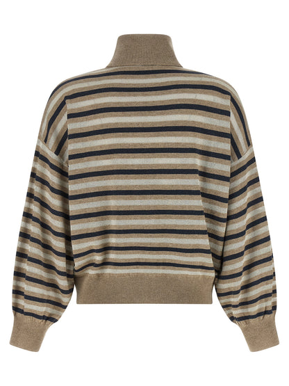 Brunello Cucinelli Sparkling Stripes Sweater