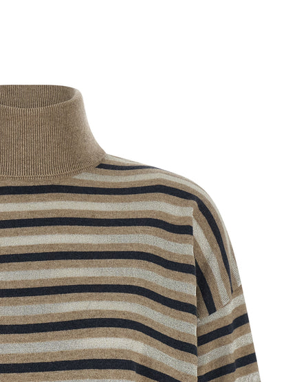 Brunello Cucinelli Sparkling Stripes Sweater