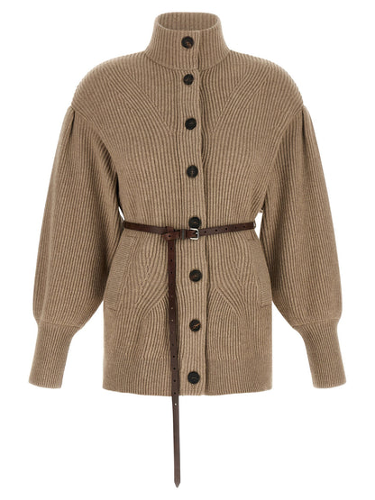 Brunello Cucinelli English Half-ribbed Cardigan