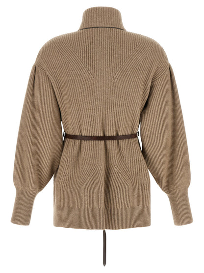 Brunello Cucinelli English Half-ribbed Cardigan