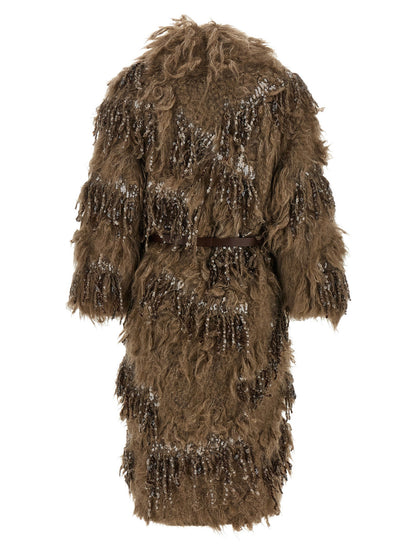 Brunello Cucinelli Dazzling Moss Embroidery Cardigan