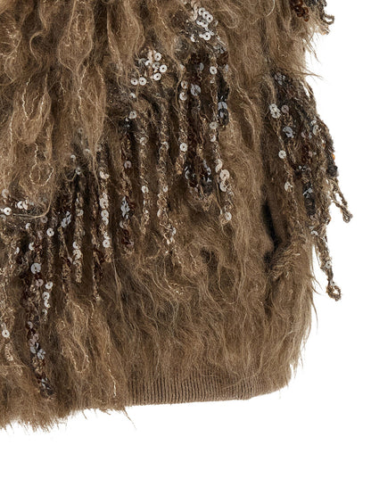 Brunello Cucinelli Dazzling Moss Embroidery Vest