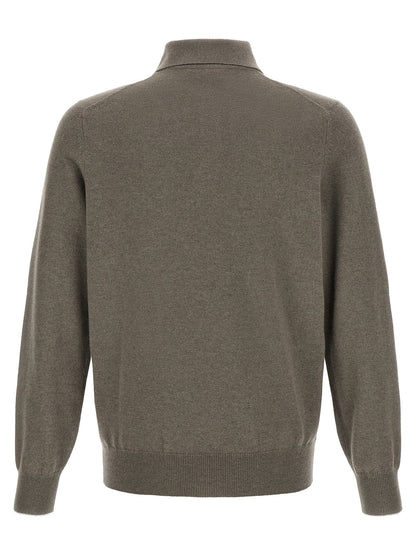 Brunello Cucinelli Green Cashmere Polo Shirt
