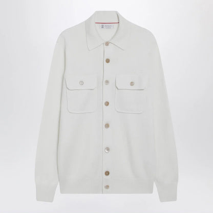 Brunello Cucinelli White cashmere cardigan