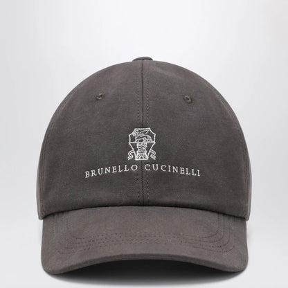 Brunello Cucinelli Brown cotton baseball cap